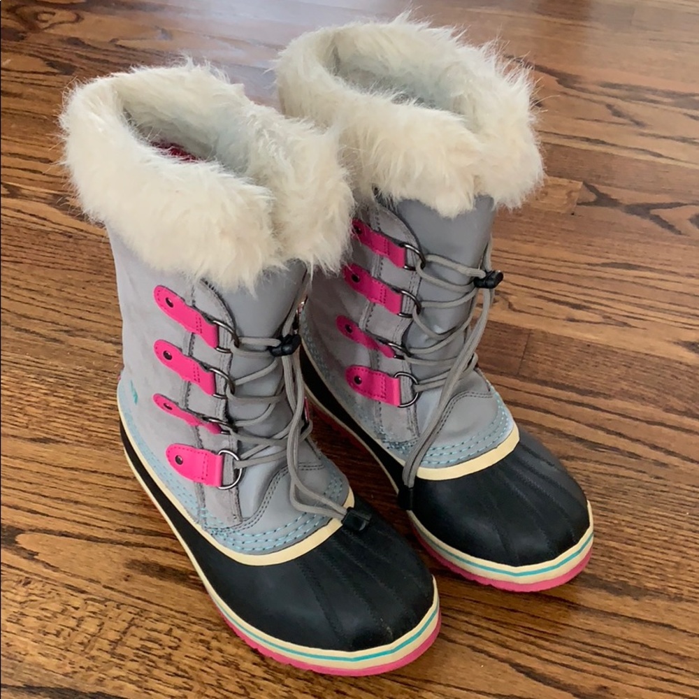 Sorel Winter Snow Boots girls sz 6/womens 7.5